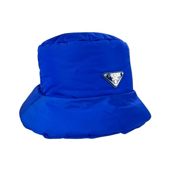 Prada Blue Nylon Puffy Bucket Hat main image 8